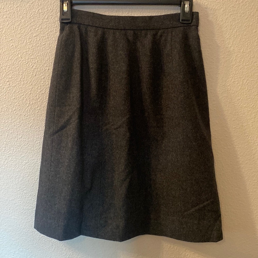 Elegant Gray Midi Skirt